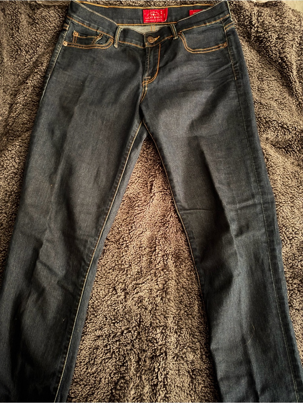 Lucky Brand Women's Dark Indigo Straight Leg Jeans